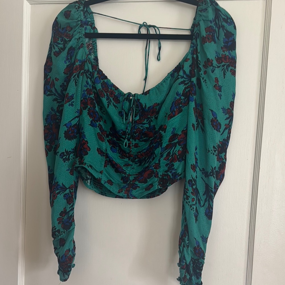 Floral Green Women's Top